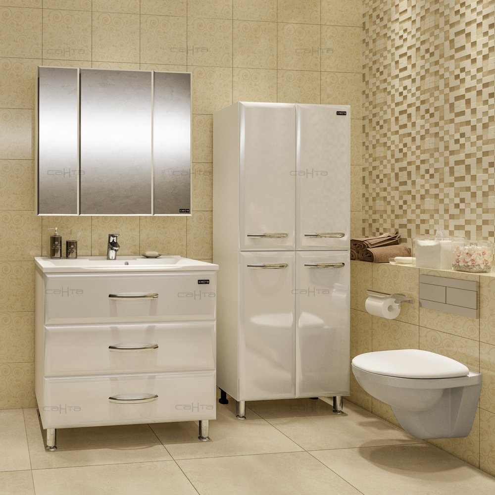 Зеркало-шкаф СанТа Стандарт 80 фацет 113010 - 3