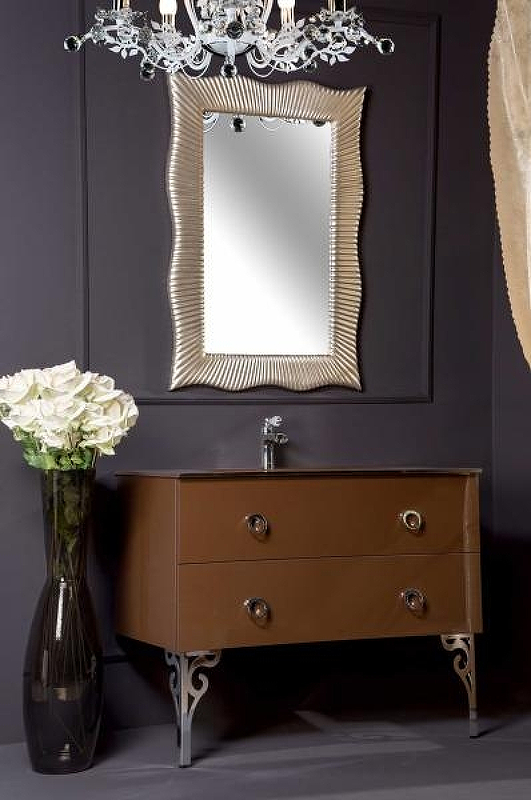 Тумба под раковину Armadi Art NeoArt 100 раковина моноблок темно - коричневый 830-100-DB - 1