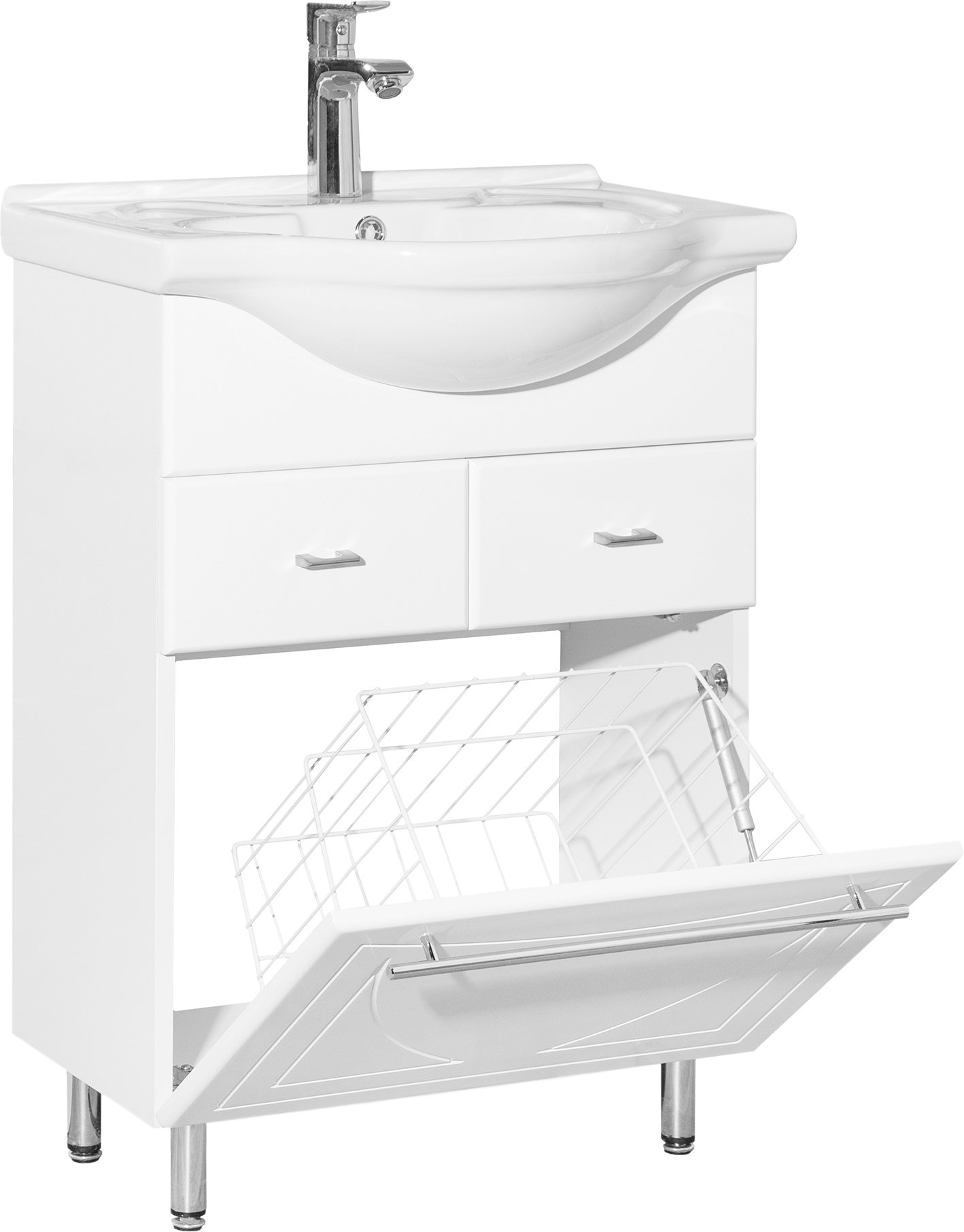 Тумба для комплекта Style Line Лана 60 с бельевой корзиной СС-00002253 - 5