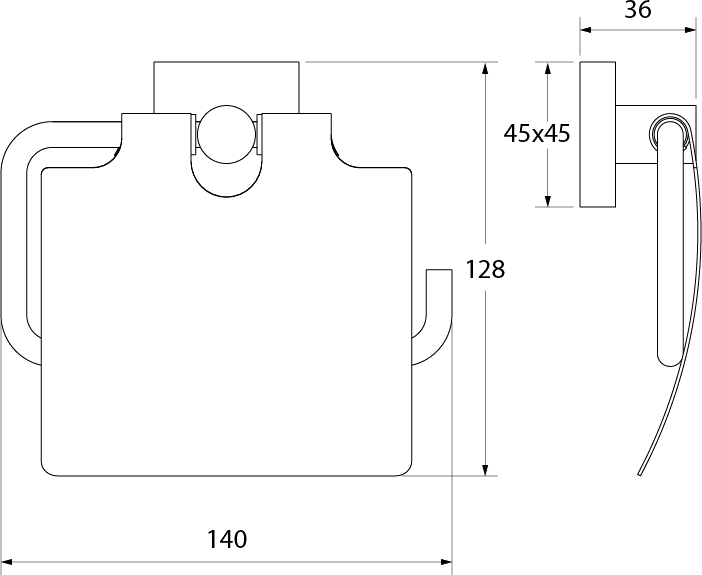 Держатель для туалетной бумаги с крышкой, латунь, Edifice, IDDIS, EDISBC0i43 - 1