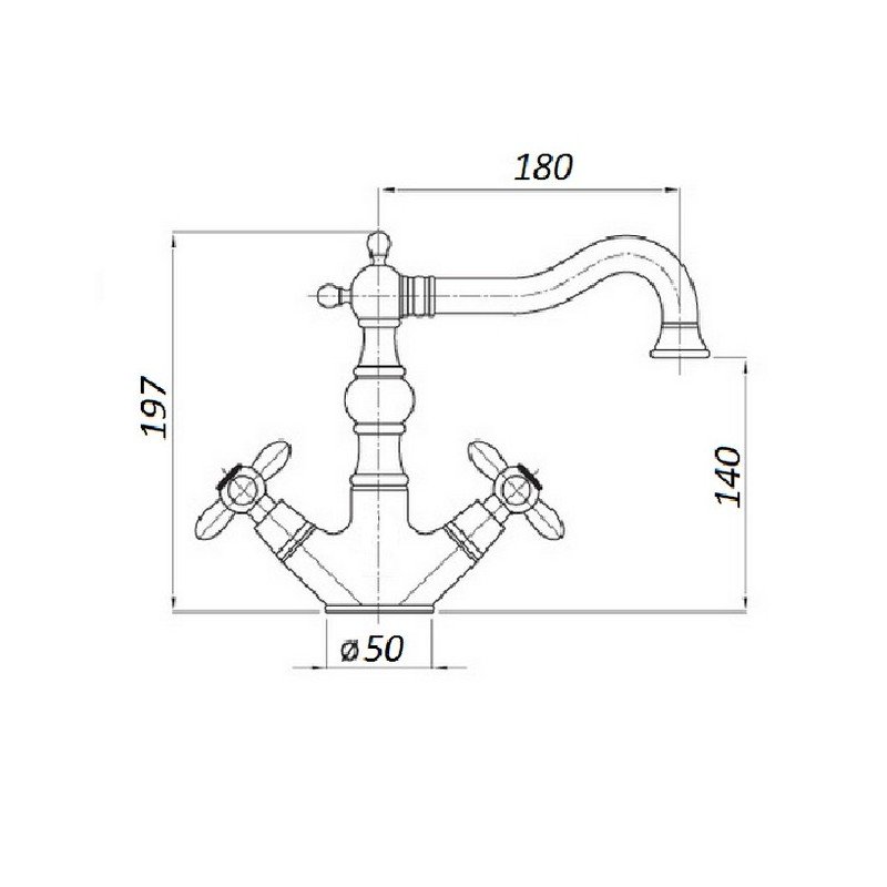 Смеситель для раковины Magliezza Bianco хром  50117-cr - 1