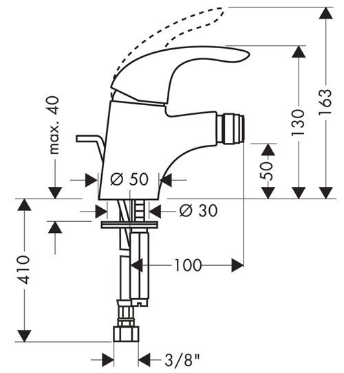 Смеситель для биде Hansgrohe Focus E хром  31720000 - 2