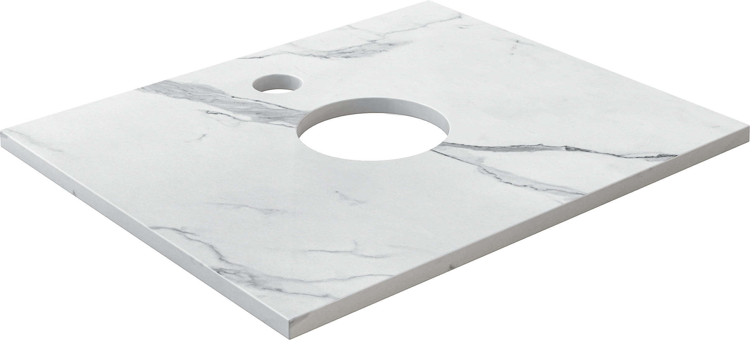 Тумба с раковиной DIWO Элиста 60 белый мрамор с раковиной Moduo 55 Leaf 573404 - 5
