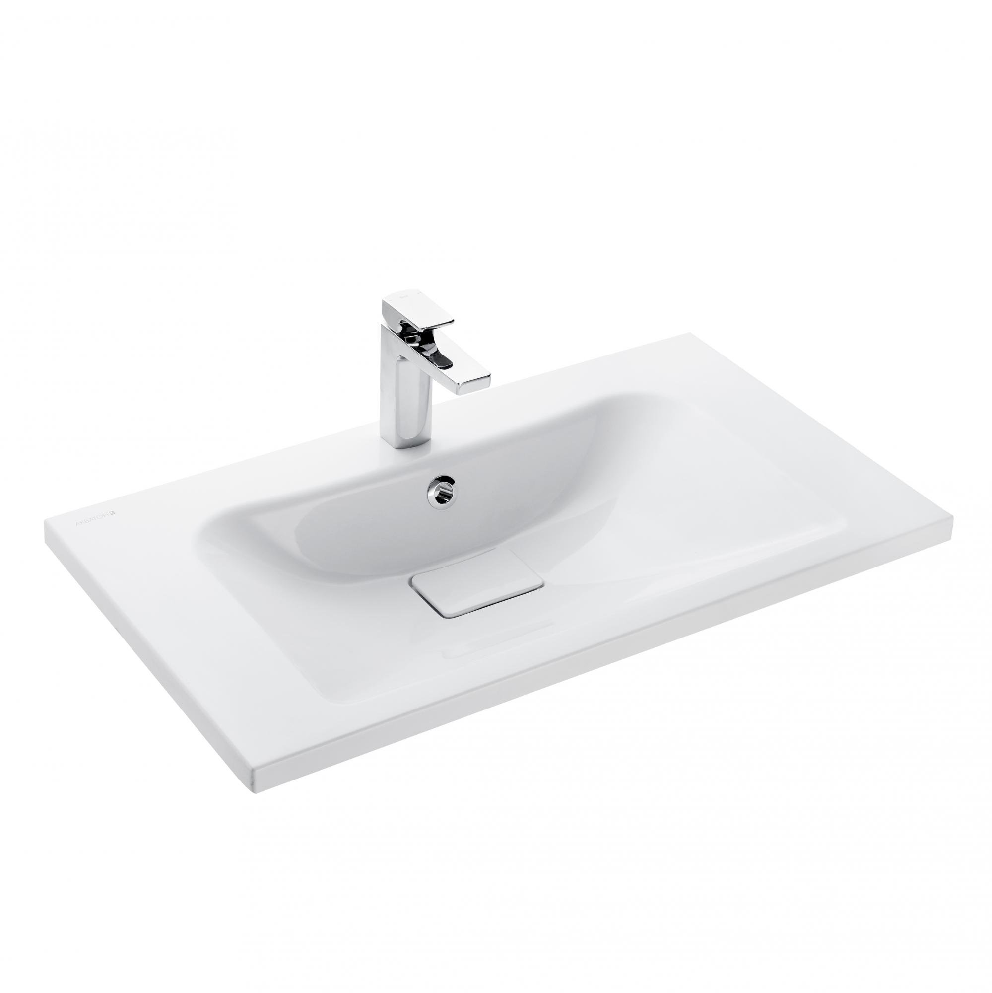 Тумба с раковиной Aquaton Уэльс 80 серый-черный матовый 1A2679K1WA6A0 - 9