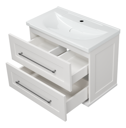 Тумба под раковину Misty Марта 70 белая глянцевая П-Мрт09070-011Пр - 2