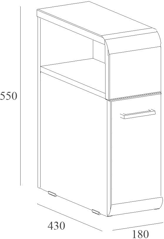 Тумба DIWO Суздаль SUZ.T.55 для туалета - 3