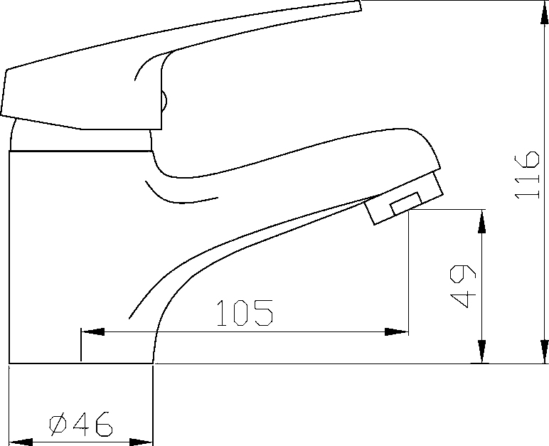 Смеситель для раковины DIWO Архангельск AR-01cr - 4