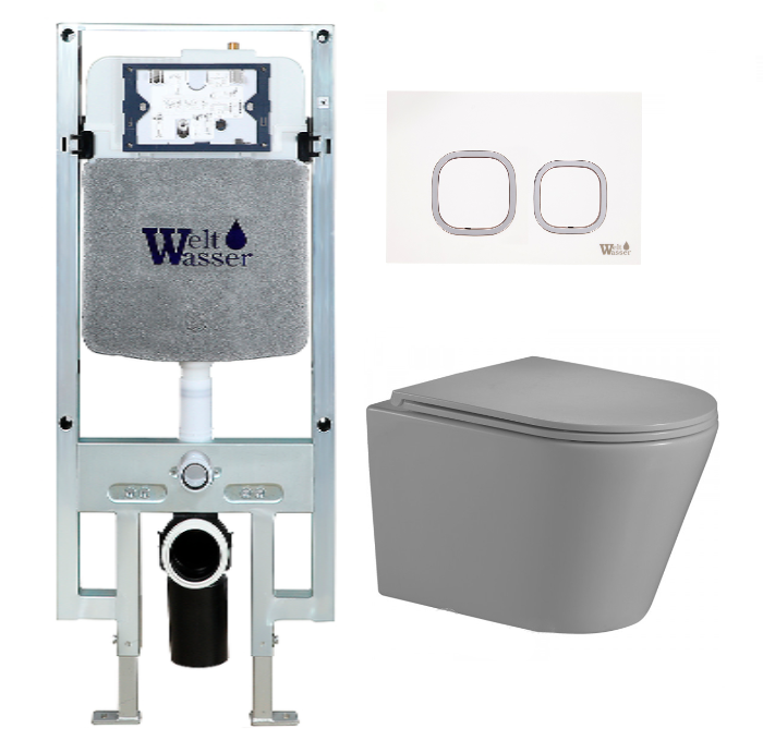 Комплект Weltwasser AMBERG 497 + SALZBACH 004 MT-GR + AMBERG RD-WT  10000006674 - 0