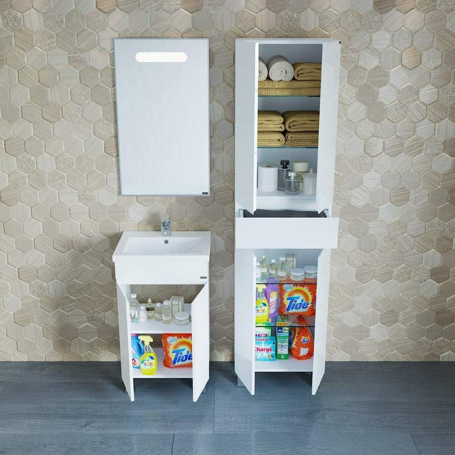 Тумба под раковину напольная Санта Марс 50 белый 700239 - 5