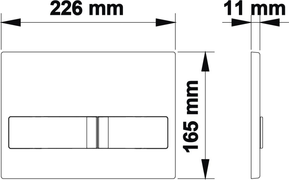 Кнопка смыва Berges Wasserhaus Novum L5 чёрный, матовый 040015 - 3