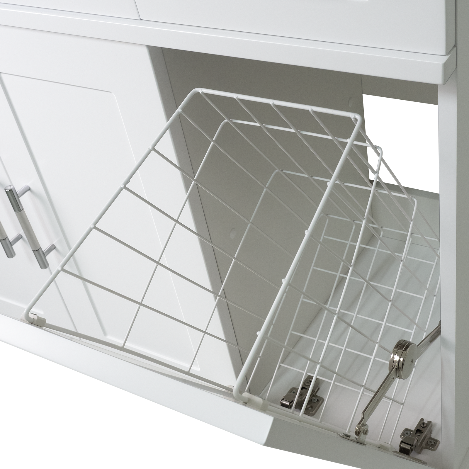 Комплект мебели Misty Купер 90 L с бельевой корзиной белый - 3