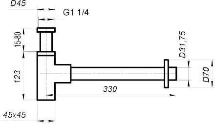Сифон для раковины BelBagno хром  BB-SMQ2-01 - 1