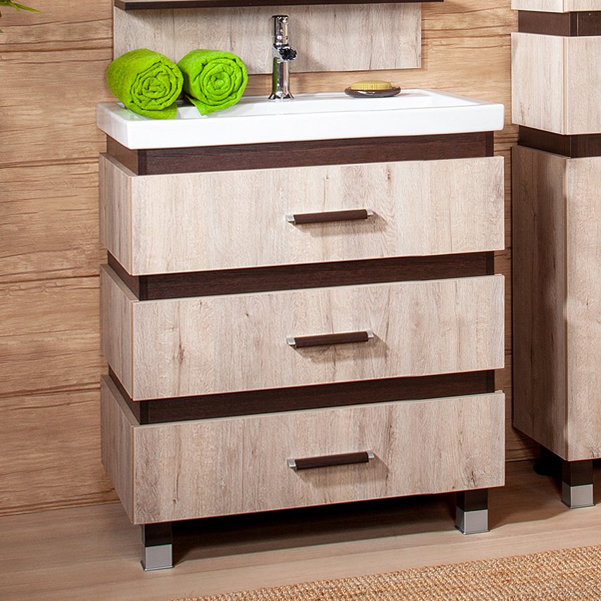 Тумба для комплекта Бриклаер Техас 60 дуб кантри, венге 4627125412653 - 0