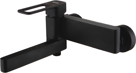 Смеситель Iddis Slide для ванны с душем, матовый черный SLIBL00i02WA - 0