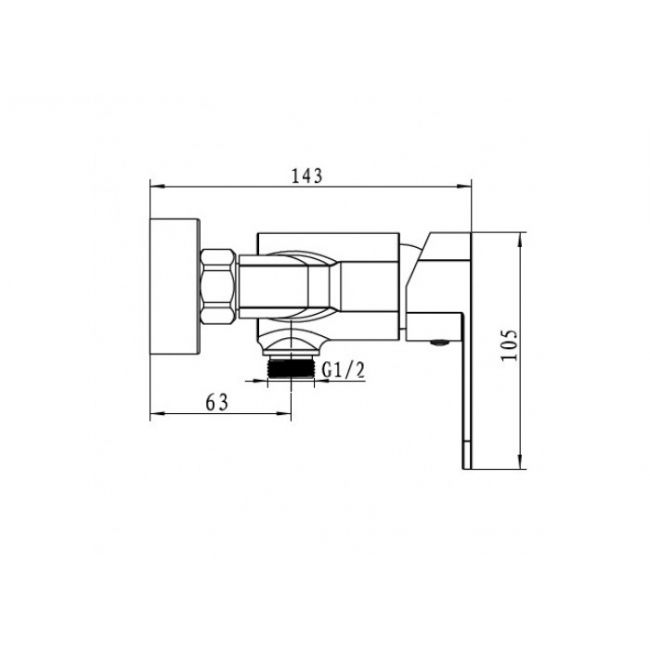 Смеситель для ванны с душем KAISER Sonat (34477-1верт/34077-1верт) - 1