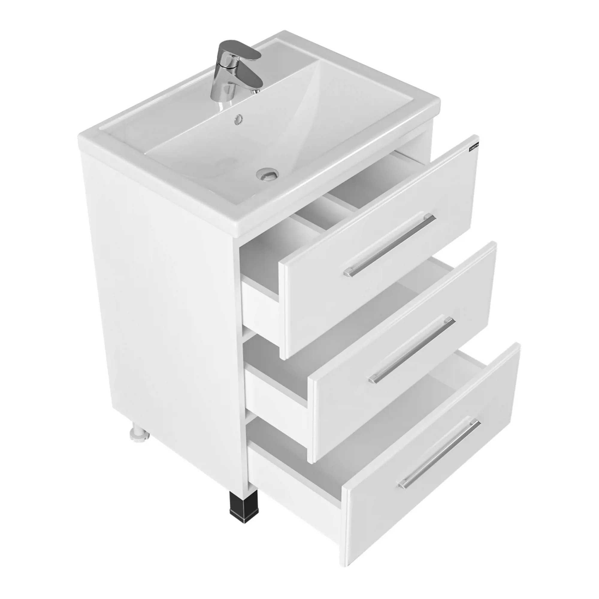Тумба под раковину напольная Санта Омега 60 белый 207046 - 1