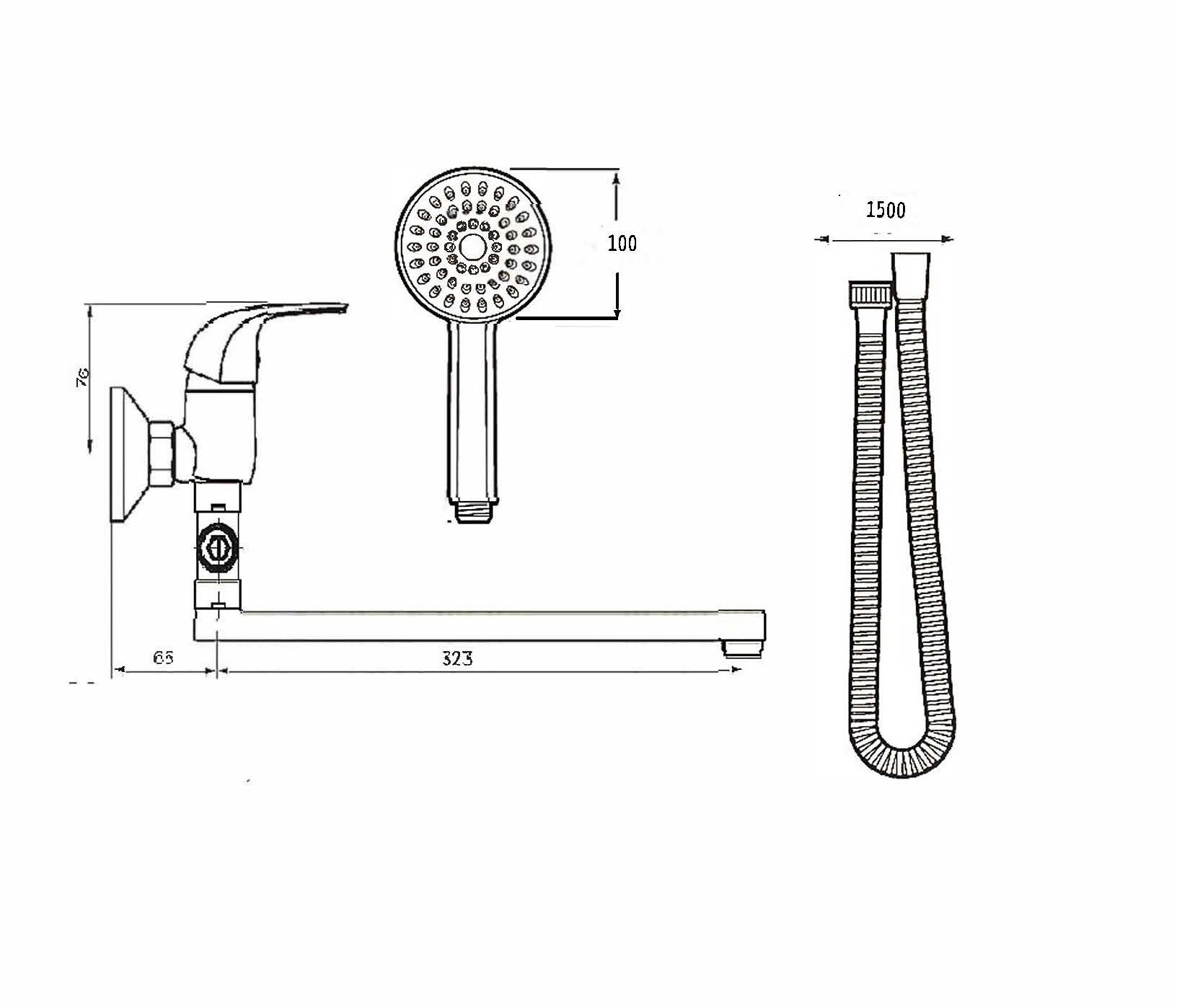 Смеситель Dorff Stark D1109500 универсальный - 5