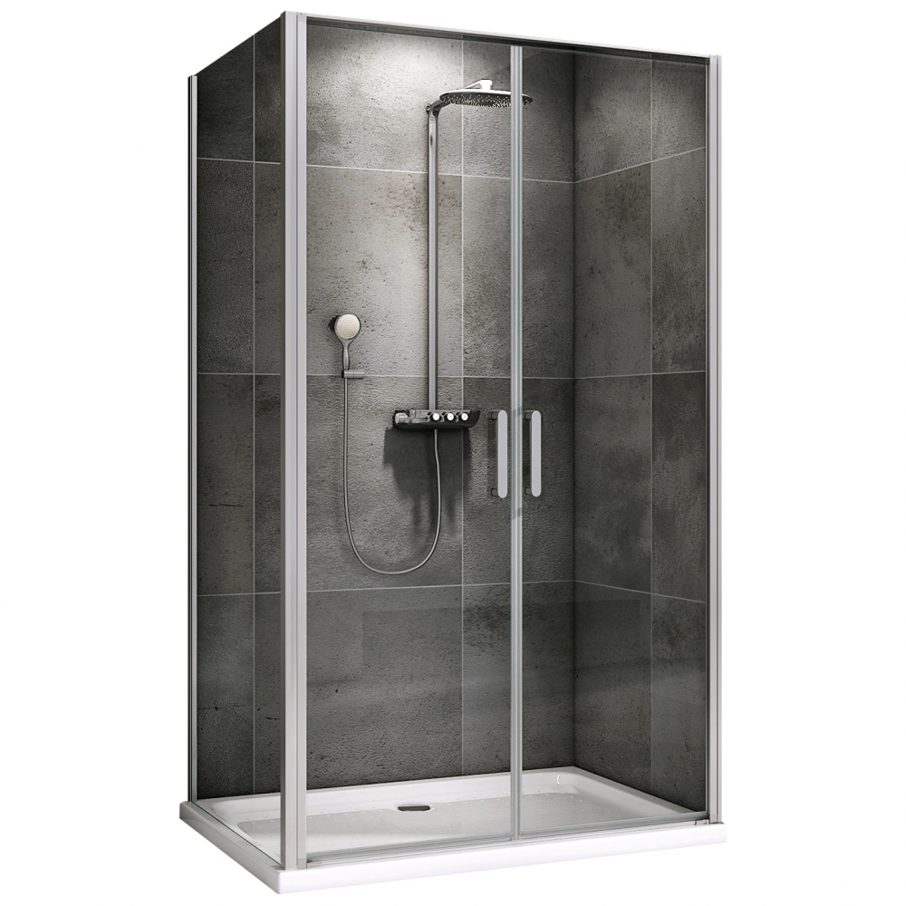 Душевой уголок ABBER Sonnenstrand 100х100 профиль хром  AG04100C-S100 - 0