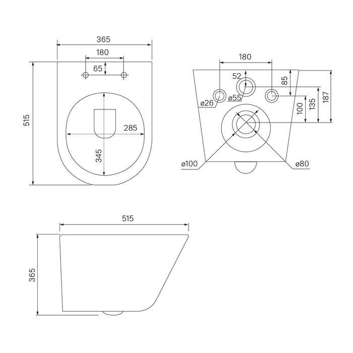 Подвесной унитаз CALR3BMi25 - 6