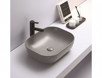 Раковина накладная CeramaLux NC 50.5 см светло-серый матовый  78104MH-5 - 1