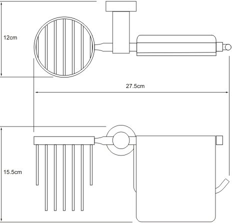 Держатель туалетной бумаги Wasserkraft Donau K-9459 с держателем освежителя воздуха - 2