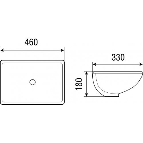 Раковина встраиваемая Weltwasser WW Deilbach 6007 46 белый  10000003895 - 1