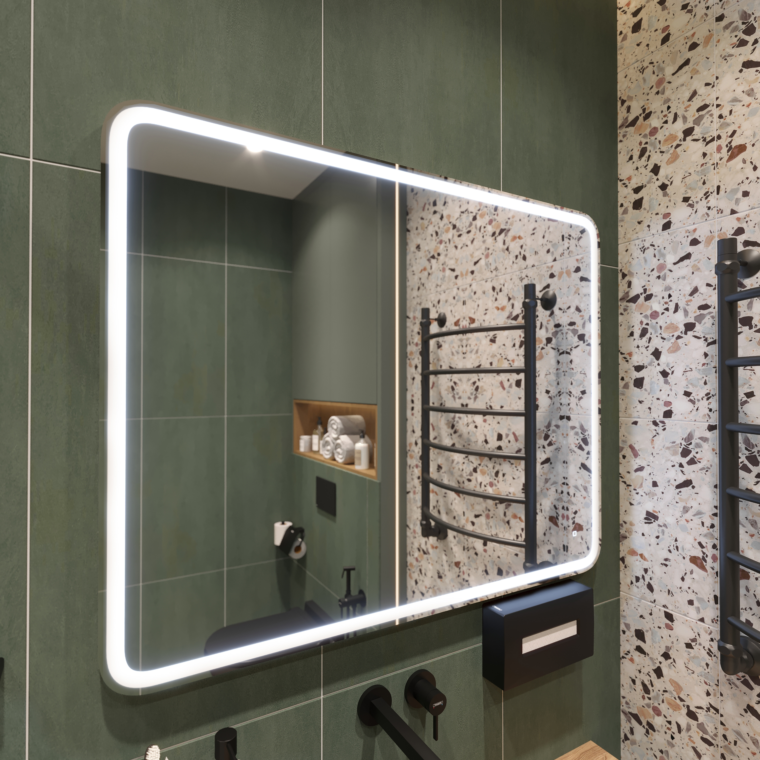 Зеркало DIWO Коломна 100 с подсветкой ЗЛП122 - 1