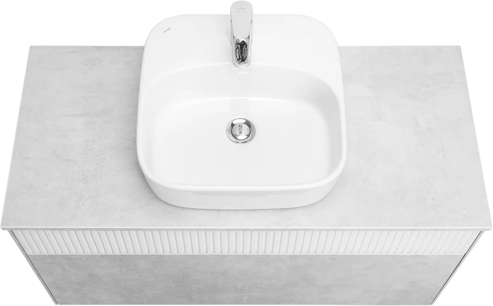 Комплект мебели Aquaton Марбл 100 белый-серый - 1