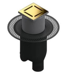 Душевой трап Berges Platz Norma 15х15 золото глянцевое 092059 - 0