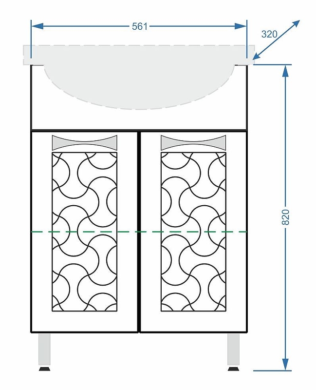 Тумба под раковину Stella Polar Ванда 60 белый SP-00000201 - 4