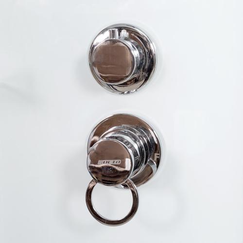 Душевая кабина Deto K 90х90 с подсветкой, хром  K409SLED - 5