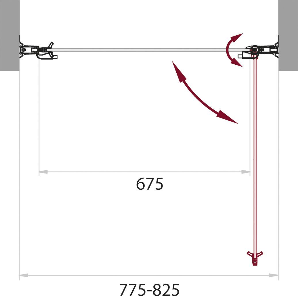 Душевая дверь в нишу BelBagno Sela B 1 80 C Cr SELA-B-1-80-C-Cr - 3