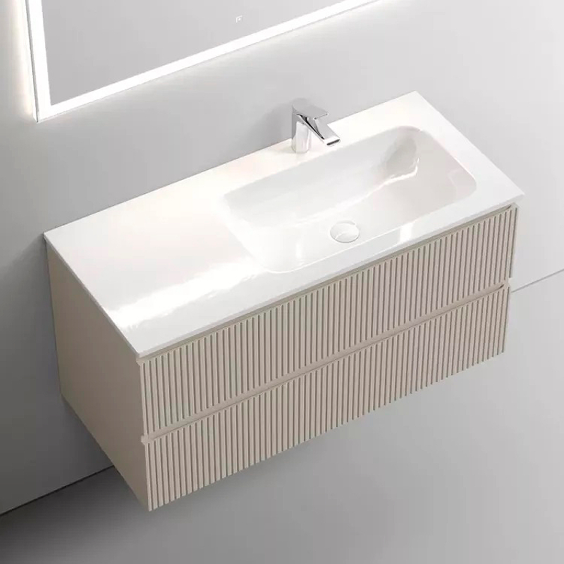 Тумба под раковину Sancos Snob T правая 99х44 бежевая SNT100RCE - 1