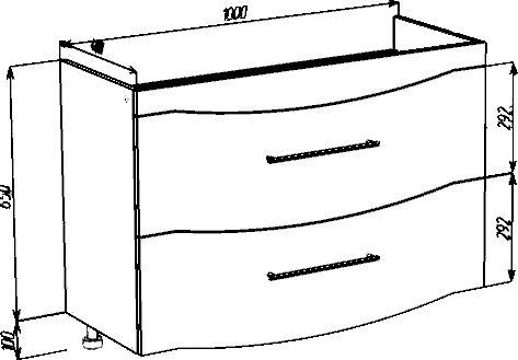 Тумба для комплекта Bellezza Сесилия 105 капучино 4639718110457 - 4