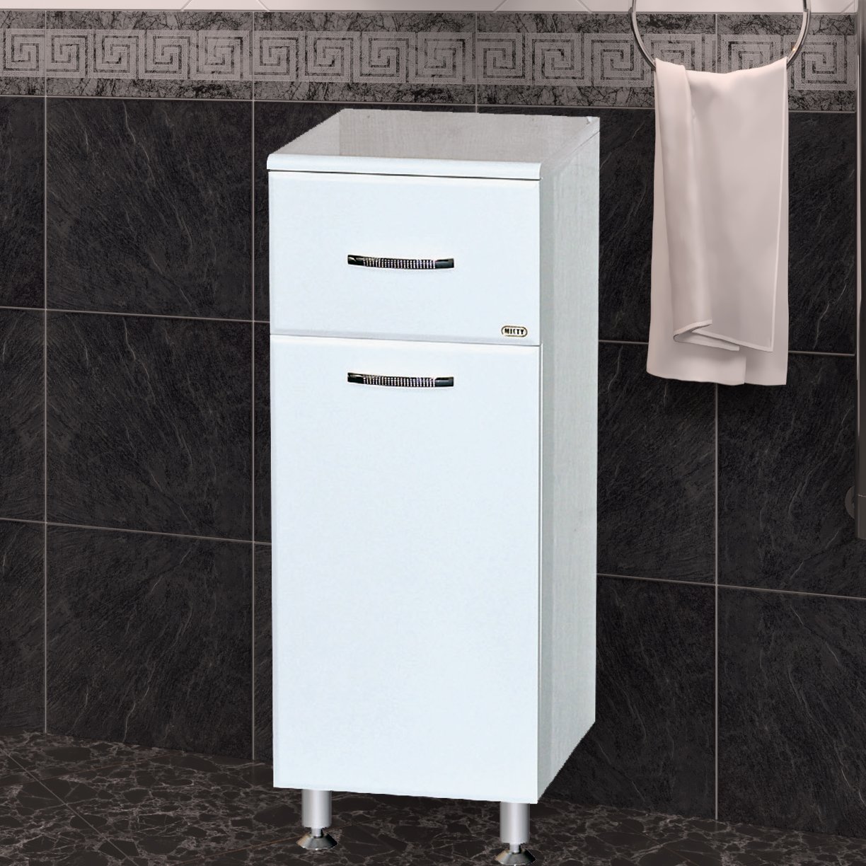 Тумба Misty Люси 30 с бельевой корзиной Э-Люс07030-011Бк - 0