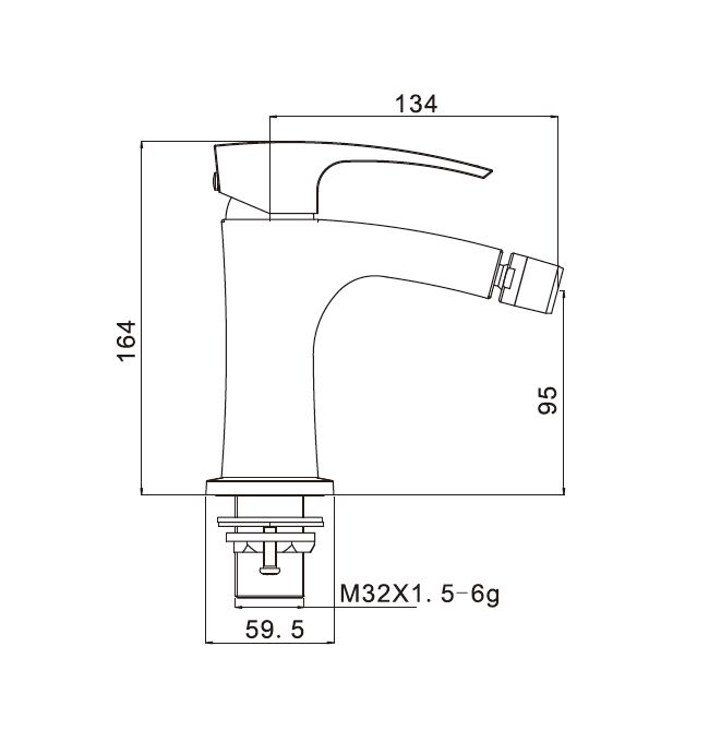 Смеситель для биде Gappo Jacob G5007 - 4