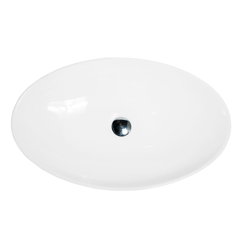 Раковина керамическая накладная AM5273-W, цвет белый глянец, 690x420x115 мм - 1