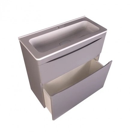 Тумба под раковину Style Line Бергамо мини 80 Люкс Plus, серый  СС-00002315 - 2