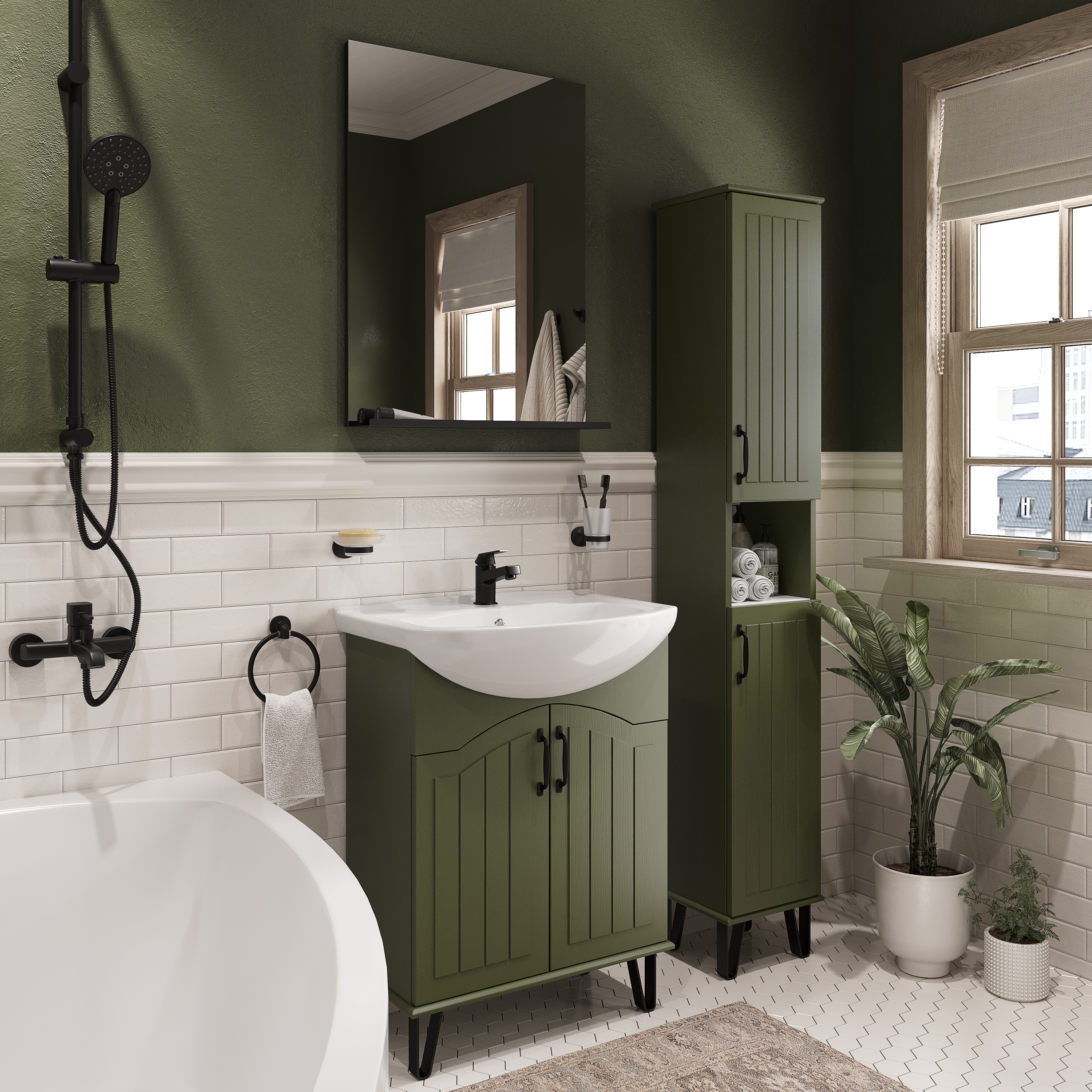 Мебель для ванной DIWO Сочи 65 зеленая 564072 - 1