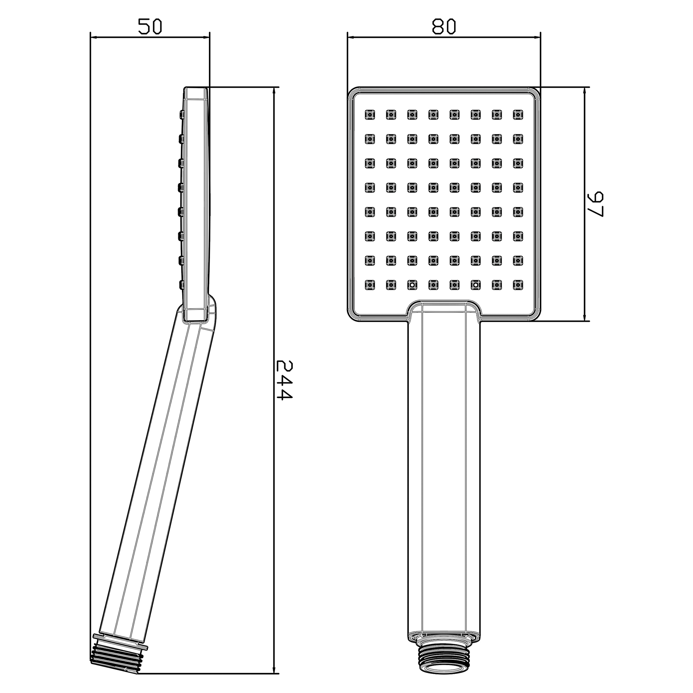 Swedbe Hermes Душевая лейка, цвет: черный 5123B - 3