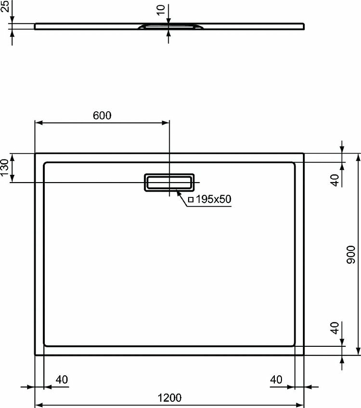Поддон для душа Ideal Standard Ultraflat 120х90 белый T448301 - 4