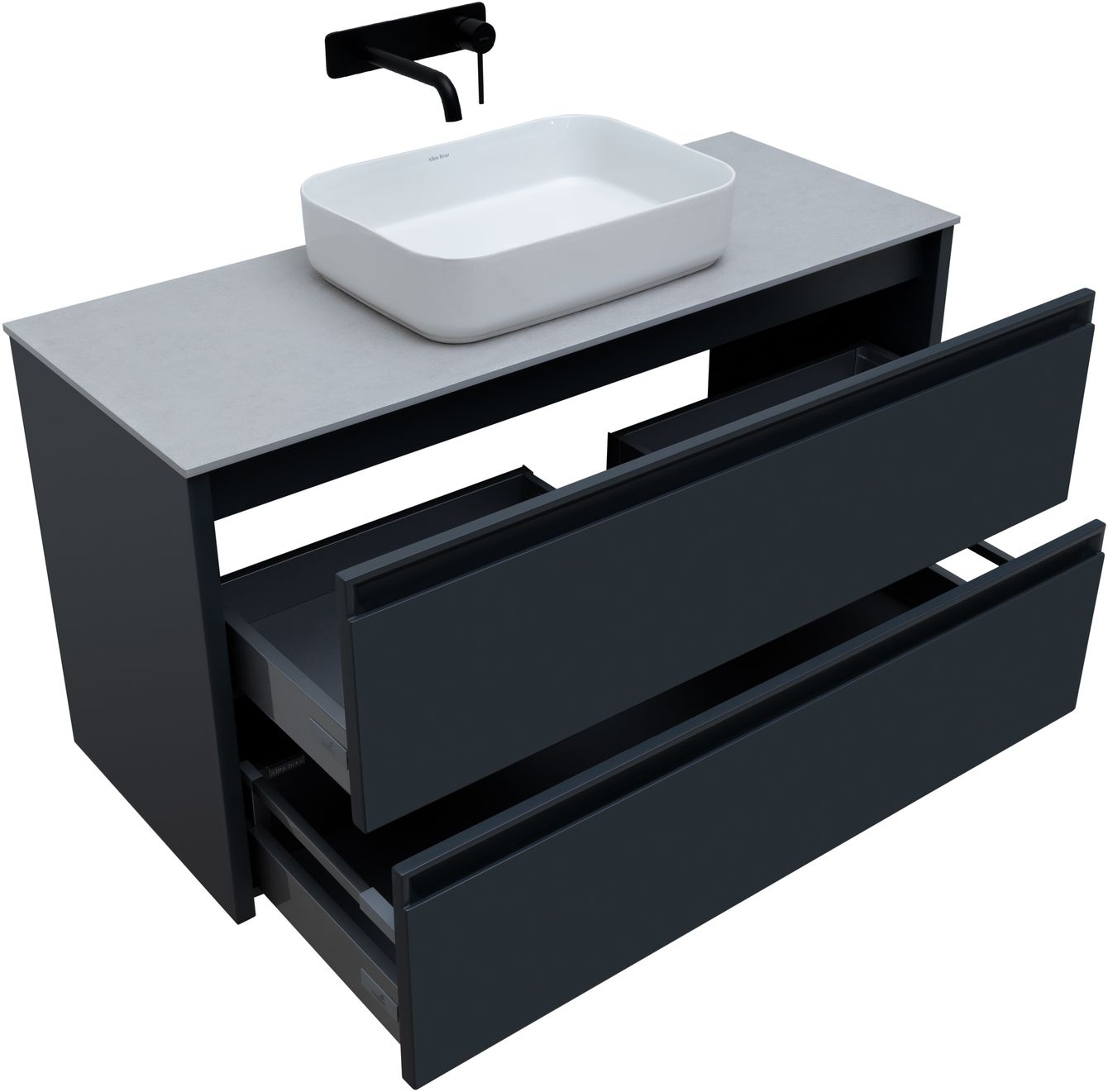 Тумба под раковину Allen Brau Fantasy 120 черный матовый 1.11005.AM - 5