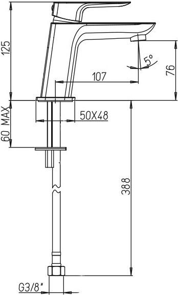 Смеситель для раковины Paini 09CR205LMKM - 1