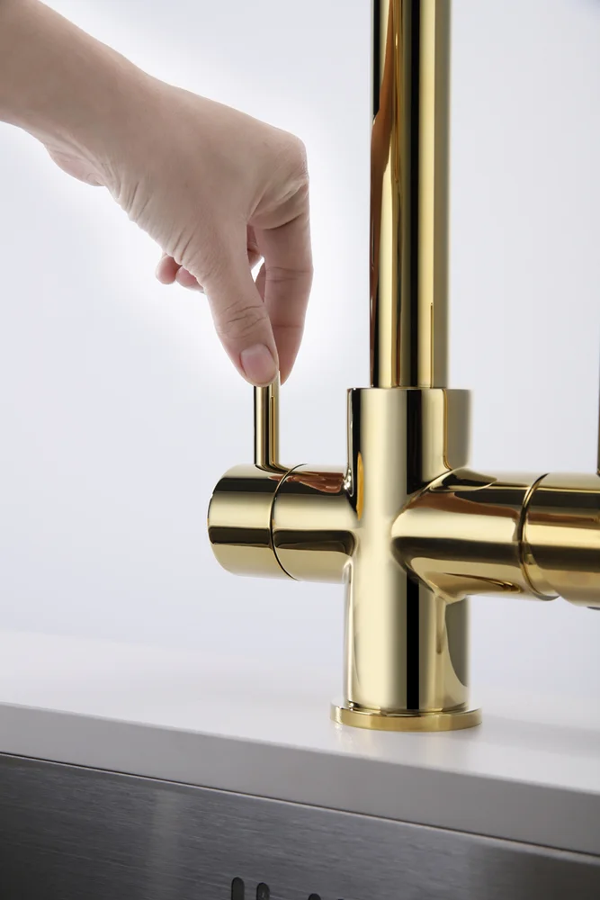 Смеситель для кухни Paulmark Lange золото La214212-G - 6