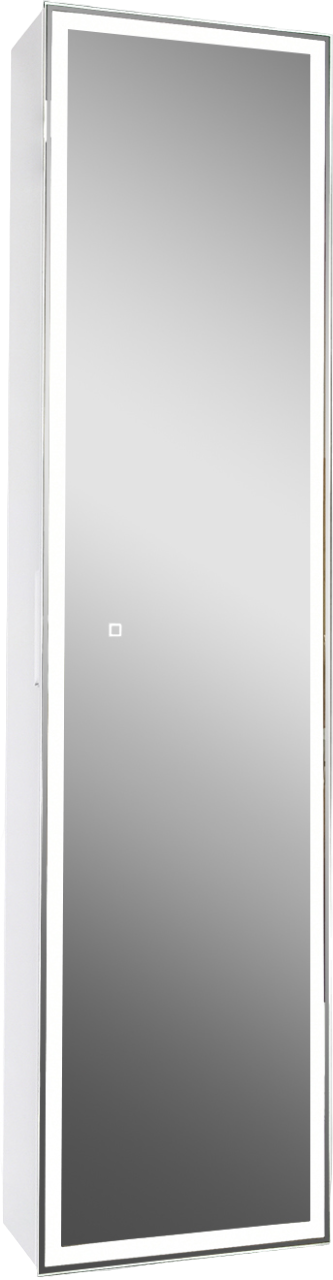Шкаф-пенал с зеркалом STWORKI Кронборг МВК104 40, с подсветкой, белый - 4