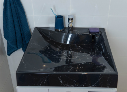 Раковина над стиральной машиной Stella Polar Турин 60 черный SP-00000857 - 0