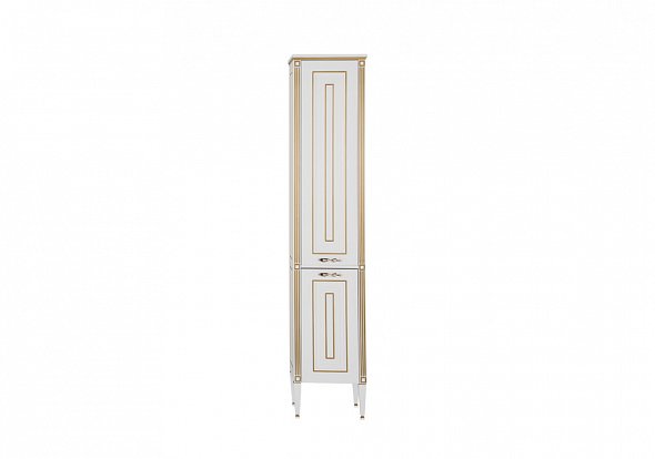 Шкаф-пенал Aquanet Паола 40 белый, золото 186112 - 2