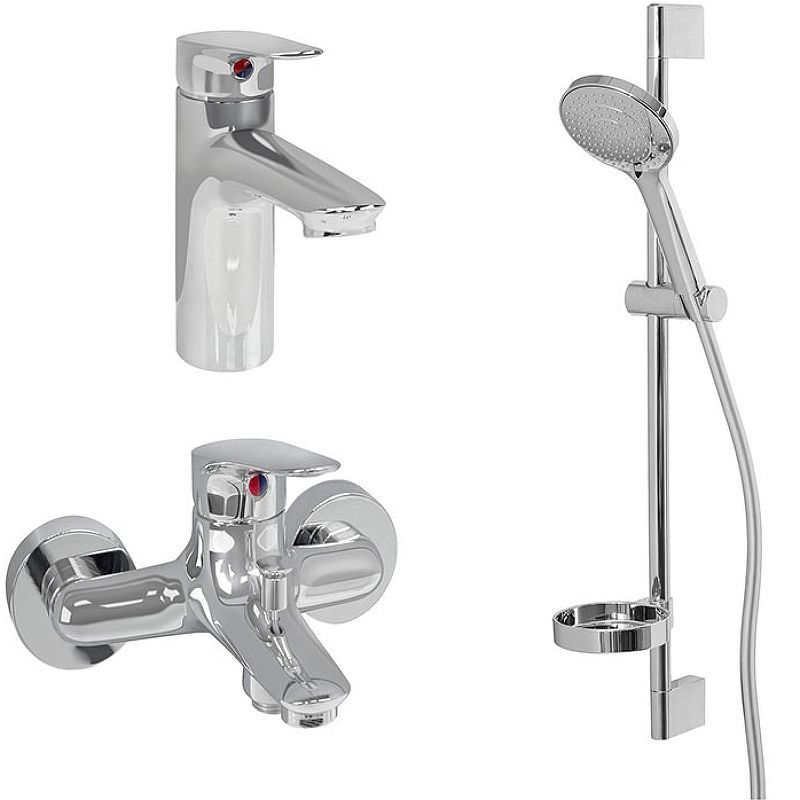 Душевой комплект Jacob Delafon Elite E32911RU-CP 3 в 1 два смесителя + душевой гарнитур - 0