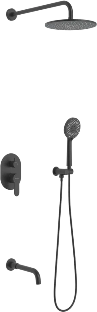 Душевой комплект Berges Ventas 3R черный матовый 071008 - 0