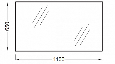 Зеркало в ванную Jacob Delafon  110 см  EB1400-NF - 1